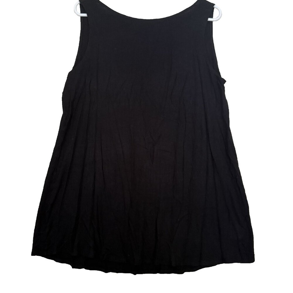 Stella Cruz Womens Backless Tunic Top Sz L‎ Black Rayon Stretch Flowy Dark Fairy